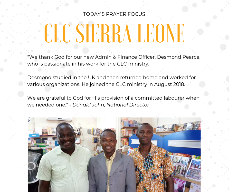 Prayer for Sierra Leone (March 8th, 2019)