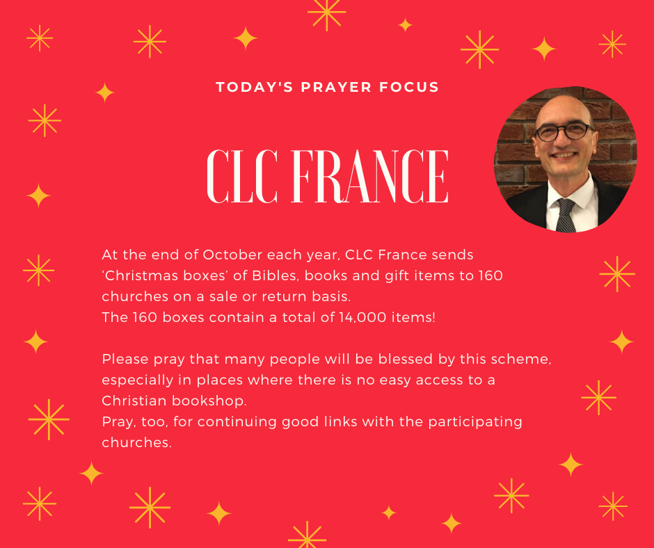 Tuesday (December 3) Prayer Focus for CLC France