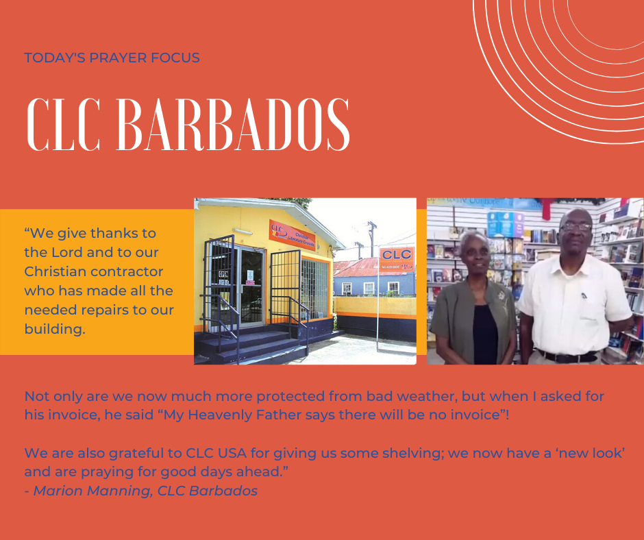 Wednesday (December 11, 2019) Prayer Focus for CLC Barbados