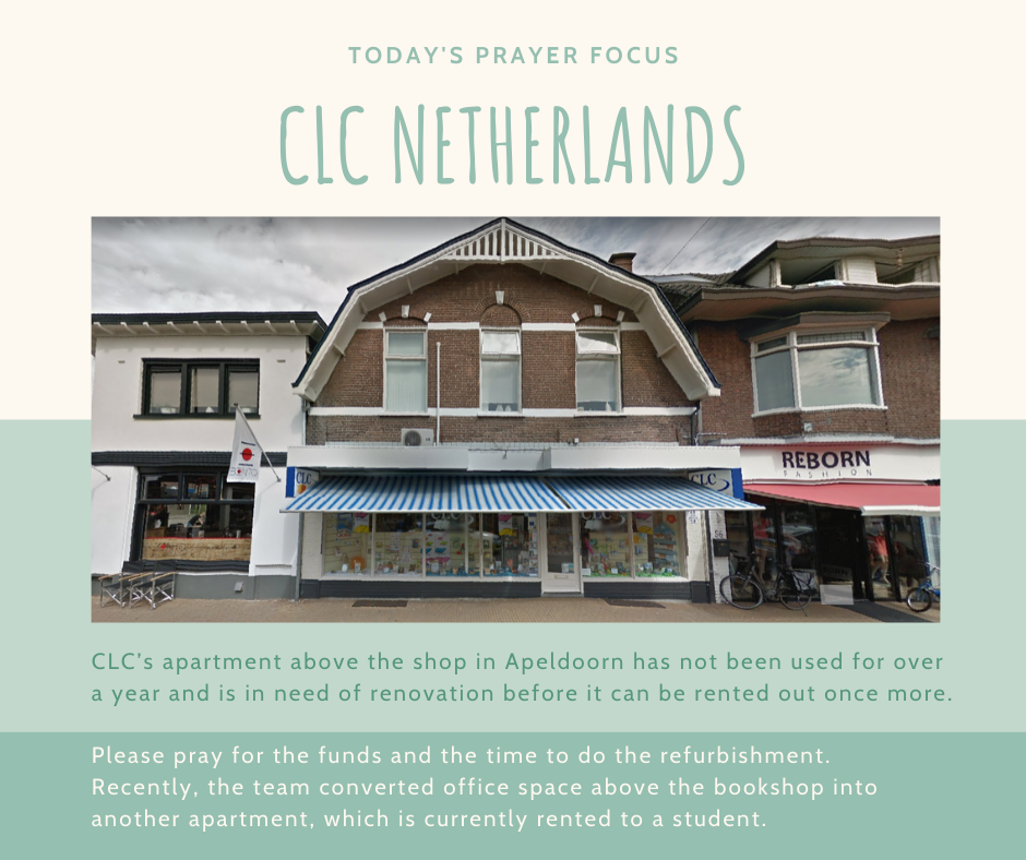 Wednesday (January 1) Prayer Focus for CLC Netherlands