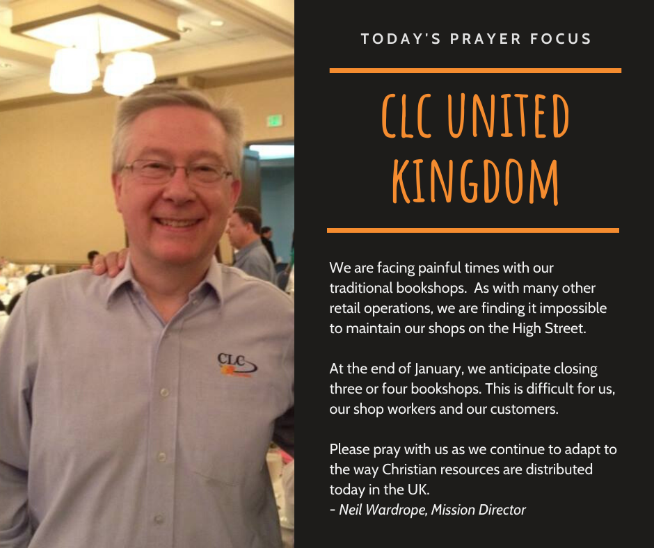 Thursday (January 2) Prayer Focus for CLC United Kingdom