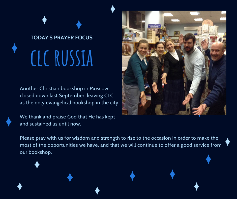 Tuesday (January 7) Prayer Focus for CLC Russia