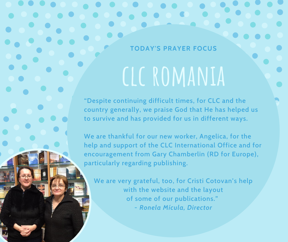 Thursday (January 9) Prayer Focus for CLC Romania
