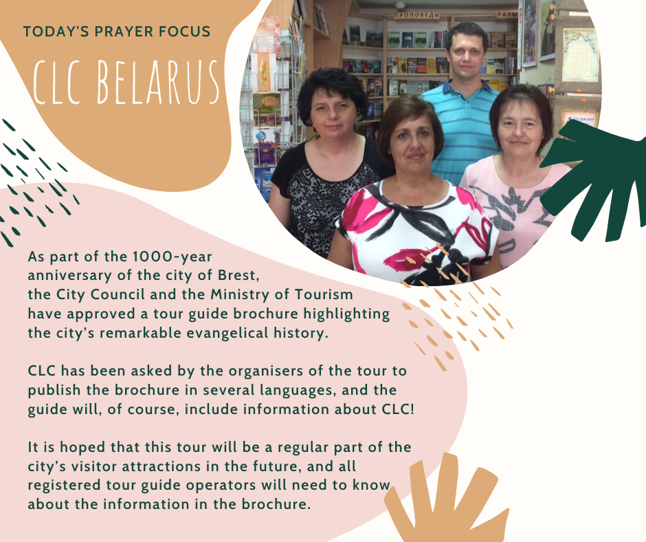 Thursday (January 16) Prayer Focus for CLC Belarus