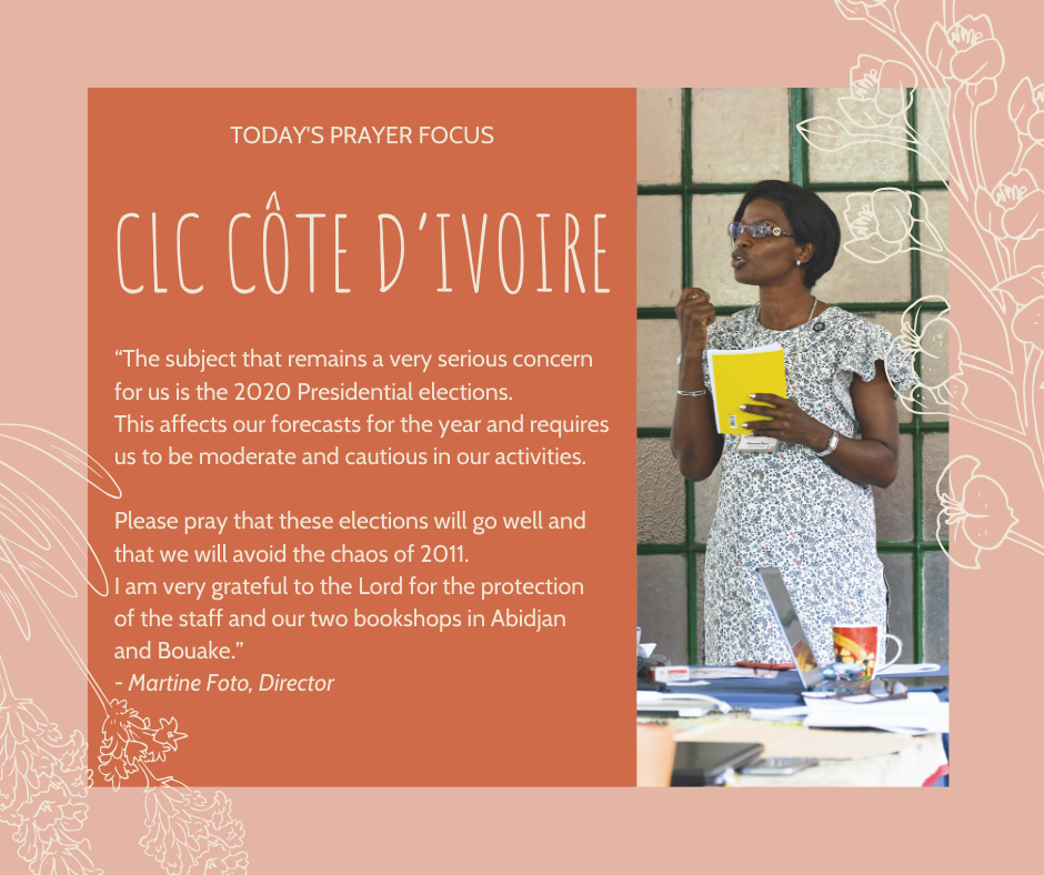 Tuesday (January 21) Prayer Focus for CLC Cote d'Ivoire