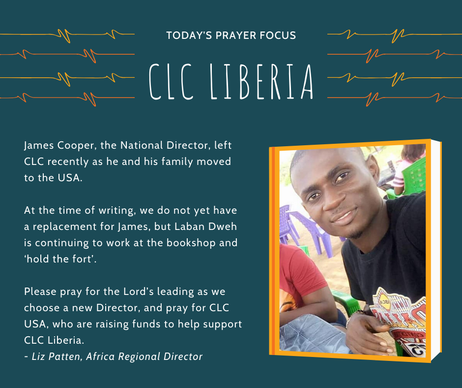 Thursday (January 23) Prayer Focus for CLC Liberia