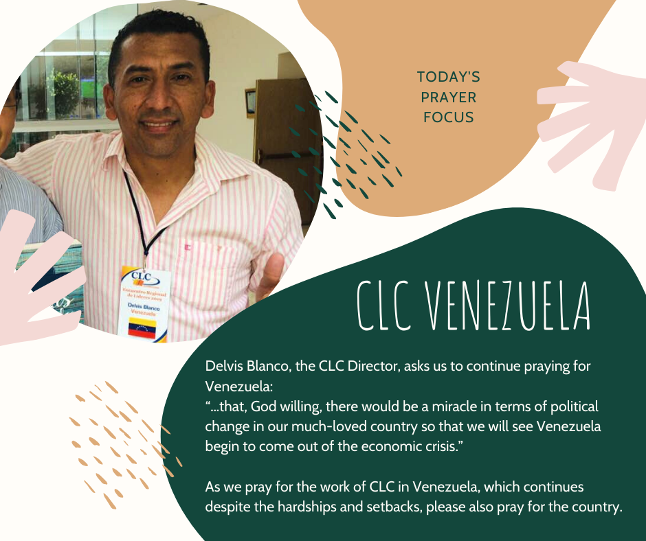 Wednesday (January 29) Prayer Focus for CLC Venezuela