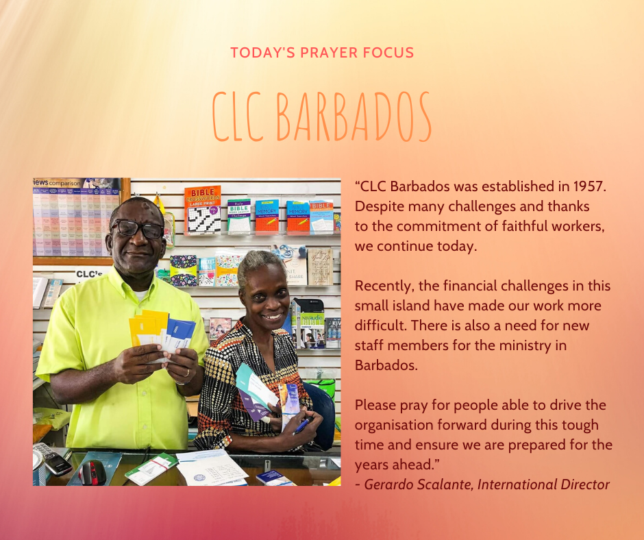 Thursday (February 13) Prayer Focus for CLC Barbados