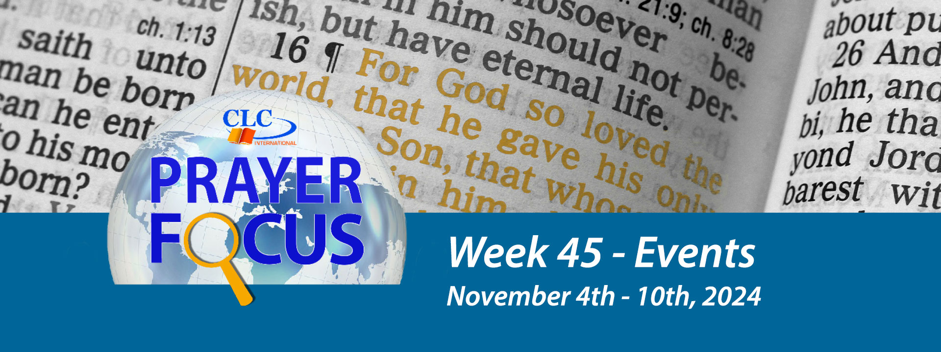 Prayer Focus: November 1st - November 10th 2024