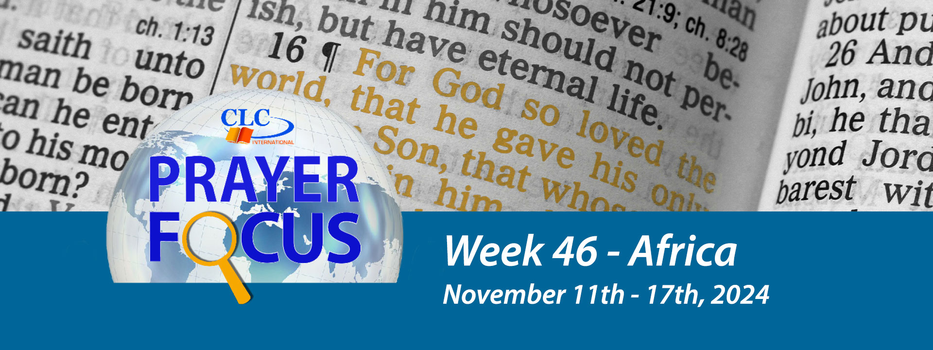 Prayer Focus: November 11th - November 17th 2024