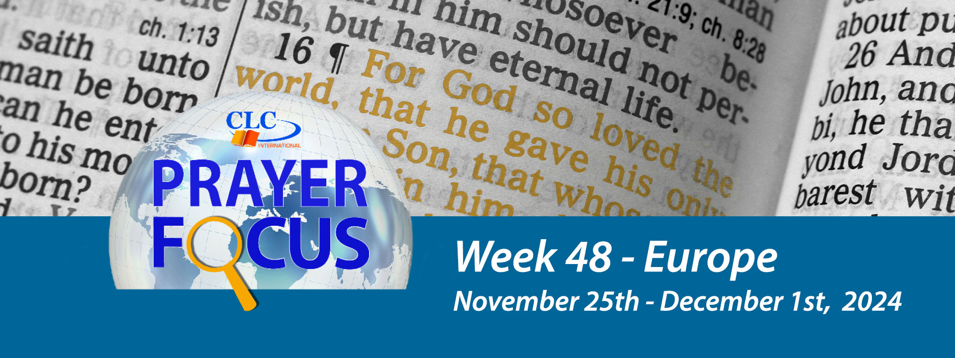 Prayer Focus: November 25th - December 1st 2024