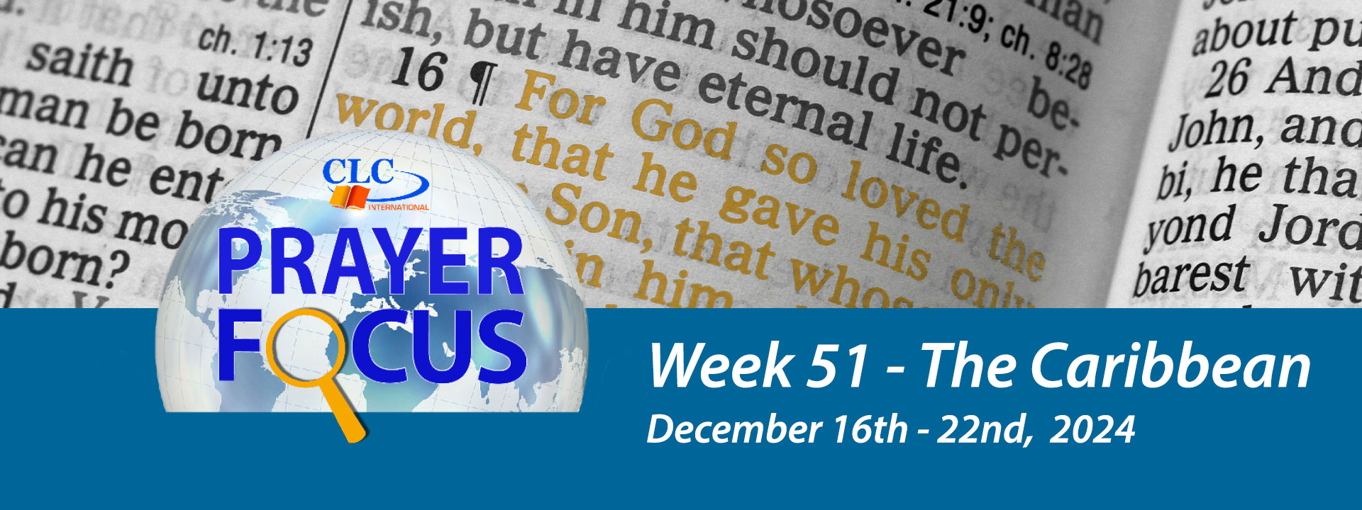 Prayer Focus: December 16th - December 22nd 2024