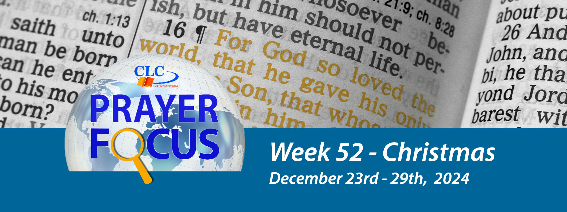 Prayer Focus: December 23rd - December 29th 2024