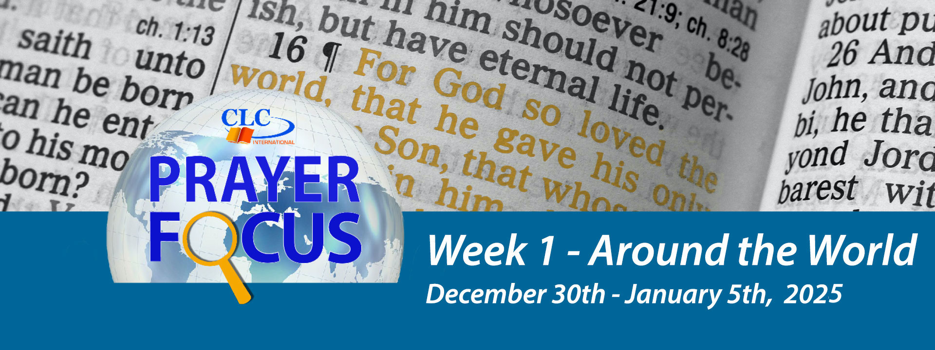 Prayer Focus: December 30th - January 5th 2025