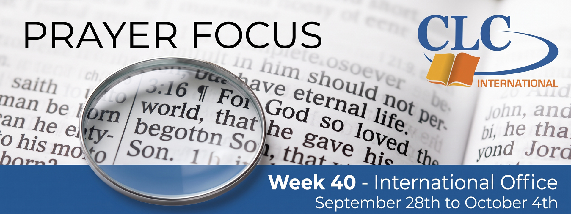 Prayer Focus: September 28th - October 4th 2026