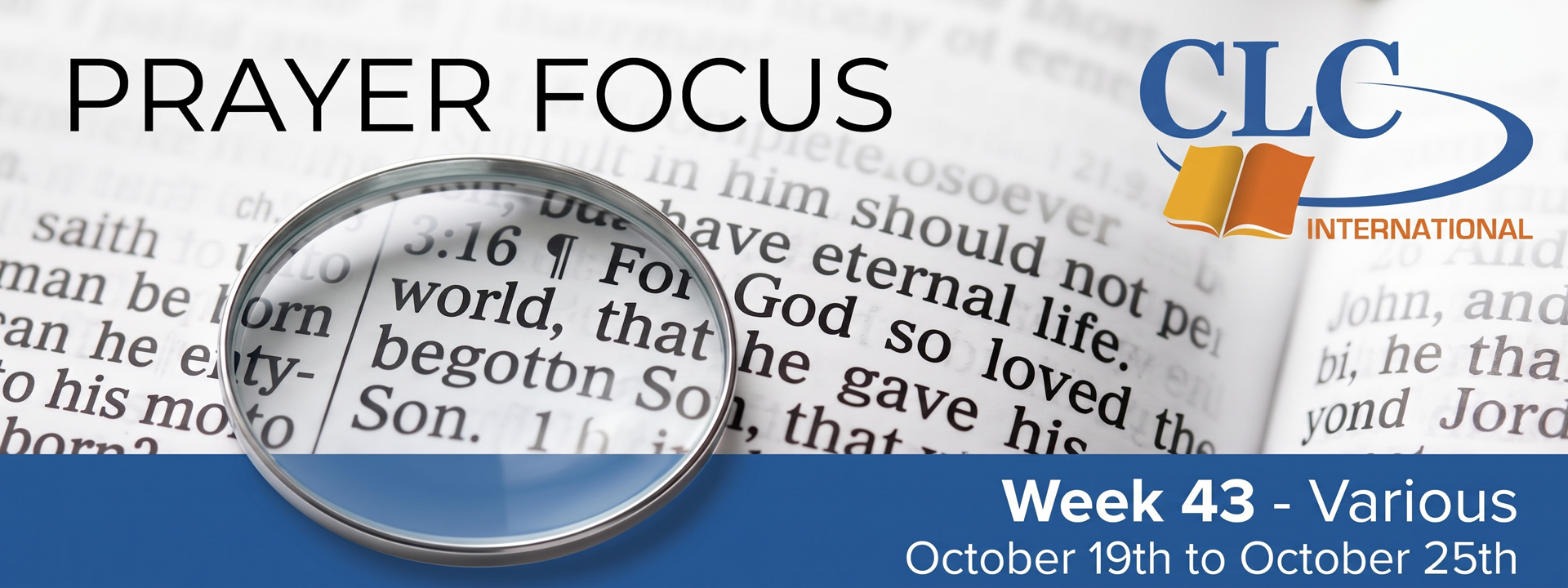 Prayer Focus: October 19th - October 25th 2026
